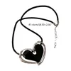 Hänge halsband retro halsband elegant hjärta kort mode hals smycken legering materialtillbehör lämplig för tonåringar