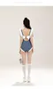 Kvinnors badkläder Wisuwore 2023 One Piece Swimsuit For Women Korea Fashionabla Style Belly som täcker Small Chest High midjefjäder