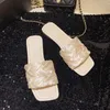 Slippers Dames Informeel Voor buiten Antislip Open tenen Strand 2023 Zomer Trend Designer Vrouwelijke Sandalen Eenvoudig Dagelijks Platte slippers