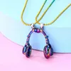 Chains 2 Pcs Headset Couple Necklaces Hip Hop Magnetic Music Headphone Pendant Necklace