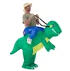 Disfraz de dinosaurio inflable Mono de dinosaurio Ropa de dinosaurio Disfraces de Halloween Fiesta divertida Animal Cosplay para mujer hombre niño Adu2341900