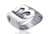 Anel de aço inoxidável da moda 13 letra de prata preta e ouro Três tipos de números de árabe de cor anéis punk anéis para MEN039S6047969