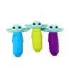 Silicone pipe Cartoon character shape pipe 4.7inch alien glass bowl pipe accessories wholesale