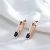 Dangle Earrings Kinel Luxury 585 Rose Gold Color Silver Plated For Women Blue Natural Stone Vintage Bride Wedding Daily Fine Jewelry