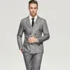 Abbigliamento etnico da uomo grigio jacquard abiti 2023 casual doppio petto 6 bottoni matrimonio sposo indossare giacca pantaloni formale ballo di fine anno 231213