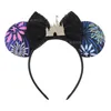 Sequin castle fireworks bow Headband Cartoon dress up hair accessories amusement park holiday show decorations gift