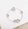 2022 Pure 925 Sterling Silver Jewelry Women Flower Cherry Bracelet Party Wedding Diamond Luxury Brand Top Quality Lock Cute8013091