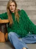 패션 술 둥근 목 스웨터 탑 여성 느슨한 단색 긴 슬리브 풀 오버 니트웨어 가을 인기있는 여성 의류