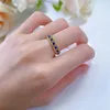 Cluster Rings Vinregem Round Cut Sapphire Gemstone Vintage Ring For Women 18K Gold Plated 925 Sterling Silver Wedding Band Jewelry Wholesale