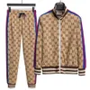 Spring Designer Tracksuit Mens Jacquard Letter Print Tracksuits Womens Zipper Stripe Rtracksuits Running Suits Patchwork Pants Jacket macai