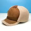 Trapper chapéus de lã de pele real chapéu unisex inverno quente bombardeiro russo ushanka com abas de orelha de couro de vaca grossa neve earflaps boné de beisebol 231213