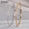 Jinju Gold Color Charm BraceletsBangles for Women Hirthers Gift Copper Cubic Zirconia Cuff Braclet Femme Dubai Fashion Jewelry289G