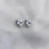 Oorknopjes Karloch S925 Puur zilveren oorstekers Luxe liefde ingelegde diamanten fitting Gepersonaliseerde ontwerpsieraden