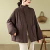 Trench da donna Stile giapponese Colletto alla coreana Imbottito in cotone Addensare Allentato Autunno Inverno Pane Piumino Moda Donna Capispalla Casual Parker