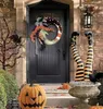 Dekorativa blommor kransar Witch Moon Wreath Halloween Door Hanging Decorations Christmas Party Ornament Diy Happy Holiday Home4771716