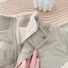 Jackets 0-6Yrs Children Girls Laml Wool Stitching Coat Warm Autumn Girls Plus Velvet Jackets Winter Kids Outfits 231212