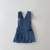 Vestidos de niña MODX Vestido para niñas Moda Ropa para niños Bebé Denim Linda pequeña correa de algodón para niños