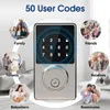 Deursloten Smart Lock met wachtwoord Keyless Entry Touchscreen-toetsenborden Eenvoudig te installeren App-ontgrendeling 50 gebruikerscodes 231212