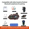 Bilelektronik 1/2st Bluetooth Motorcykelhjälm Intercom -headset 1000m för 2 Rider Intercomunicador Moto Wireless Interphone Handsfree Call