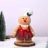 30CM Christmas Decoration Toys Cute Gingerbread Men Plushie Toy Chef Man Dress Decorate Wool Dwarf Doll Cartoon Soft Toy Home Decoration Kids Gift