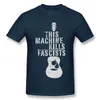 T-shirts pour hommes Cette machine tue les fascistes T-shirt imprimé classique Guitar Picks Valentine Cadeau pour votre amour Hommes Mode Streetwear