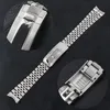 Horlogebanden Jubileum Horlogeband 2021 Heren 20 mm 316L roestvrijstalen armband Zilver Glide-Lock gesp voor 40 mm Sub Case238m