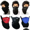 Cykelmössor masker airsoft varm fleece cykel halv ansiktsmask er huva skydd cykling skidsport utomhus vinter hals droppe leverans s dhtt8