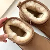 2024 Australië winter snowboots Tazz Suede Shearling platform Slippers Klassieke ultra mini designer laarsjes Kastanje Zwart Antelope bruin Gery mosterd damesschoenen