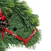 Decorative Flowers Horse Head Wreath Rustic Artificial Green Wreaths For Front Door With Red Ribbon Decor