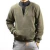 Felpe con cappuccio da uomo Casual manica lunga mezza zip felpa top maglione moda uomo