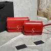 Kadın Solferino Moda Omuz Çantası 10a Tasarımcı Çanta İnsan Lüksler Tote Satchel Messenger Zarf Çanta Çanta Çanta Gerçek Deri Debriyaj Çantası Kare Çantası