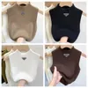 Tank Tops vest sexy base shirt for Women Mock Neck Knit Sweater Vest Sleeveless Casual Trendy Summer Ribbed Pullover