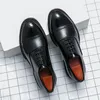 Sapatos de vestido masculino couro marrom negócios moda preto banquete casamento derby casual escritório oxford