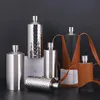 Flachmänner 500 ml 1000 ml Große Kapazität Leder Verdickung 304 Edelstahl Proof Kettle Pot Flask Whisky Weinflasche Geschenke 231213