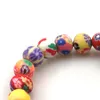 Wholesale 24pcs/lot 8mm Children's Polymer Clay Beaded Bracelets Multicolor Elastic Bracelet