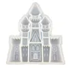 Bakningsformar DIY Castle Silicone Mold Chocolate Cake Gummy Candy Clay Decoration Tool K639 231213