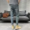 Männer Jeans Männliche Cowboy-Hosen Geerntete Hosen Stretch Für Männer Skinny Slim Fit Elastische Enge Rohr 2023 Trend Y 2k Vintage Lose Buggy