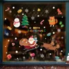 2022 Рождественские настенные наклейки Новогоднее украшение для окна Санта-Клаус Домашний декор ПВХ Виниловые наклейки на стены Модное украшение дома