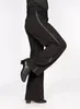 Men's Pants Latin Modern Ballroom Dance Professional Satin Ribbon Elastic Straight Trousers/Pants