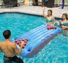 Gry przy basenie Pływające Row Raft Raft Inflate PVC Pokład Krzesło Drink Coaster Doross Piwo Pong Portable 49WFF15427105