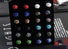 Marque 925 placage 925 argent Sterling 6mm 8mm 10mm 12mm CZ cristal disco boule boucles d'oreilles nouveaux bijoux de mode 96pairslot2955525