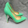 Dress Shoes Est Color Customized Heeled Leather Women Pumps Stiletto High Heels Slip On Weddings Party Woman Size 33-45