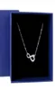 Luxury Jewelry Chain Necklace High Quality Classic Fashion Designer Necklace for Women Men Bow Infinity White Rhodium Plated Penda6463418