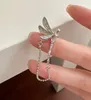 Rug Oorbellen 1pc Dragonfly Earbone Geen doorboord Vrouwelijke nep-piercing kralen Kwastje Zilver Kleur Insect Oor manchetten Vintage sieraden EF114