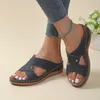 Scarpe eleganti Sandali casual da donna Comode pantofole morbide Piattaforma con zeppa Bocca di pesce Punta aperta piatta Spiaggia all'aperto 2023