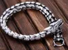 Beaded Strands Genuine Sterling Silver Jewelry Heavy Dragon Scale Bracelet For Men Vintage Nordic Punk Men039s6623807