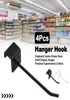 Hooks Rails 4pcs Hanger Hook Shelf Display Racks Exhibition Pegboard Iron Store Dåliga kläder Enkla stormarknadsbutiker17901156