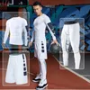 Autres articles de sport Hommes Formation Sportswear Set Gym Fitness Compression Survêtement Costume Jogging Serré Vêtements De Sport Vêtements Dry Fit Lycra Leggings 231212