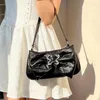 Torby wieczorowe Kobiety Srebrny ramię luksusowy projektant Y2K łańcuch torebka moda czarna zawiesia mała kwadratowa crossbody koreańska kobieta