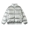 Męskie Parkas Fancy Letters Dekoracja Mężczyzna Zagima zima grube ciepłe płaszcze puffer Unisex High Street Posztane kurtki 231212